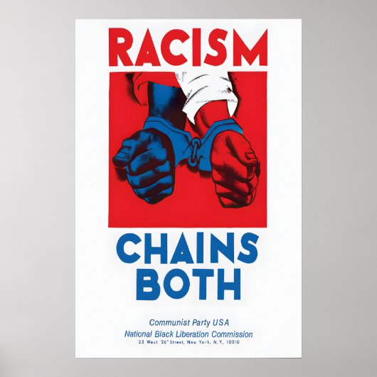 Anti-Racism Poster Racism Chains Both - Communist (Vorne)