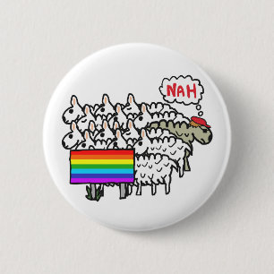 Anti Rainbow Sheep Button