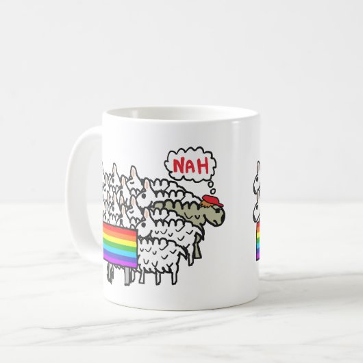 Anti Rainbow Sheep Kaffeetasse (Vorderseite Links)