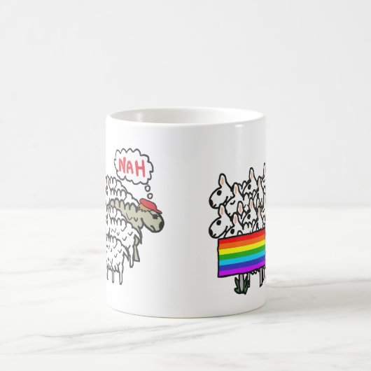 Anti Rainbow Sheep Kaffeetasse (Mittel)