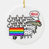 Anti Rainbow Sheep Keramik Ornament (Hinten)