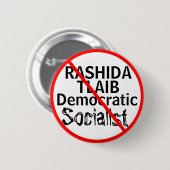 Anti-Rashida Tlaib Demokraten Button (Vorne & Hinten)