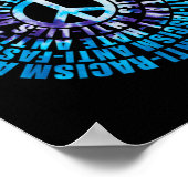 Anti-Rassismus Faschismus Lies Hate Resist Demokra Poster (Ecke)