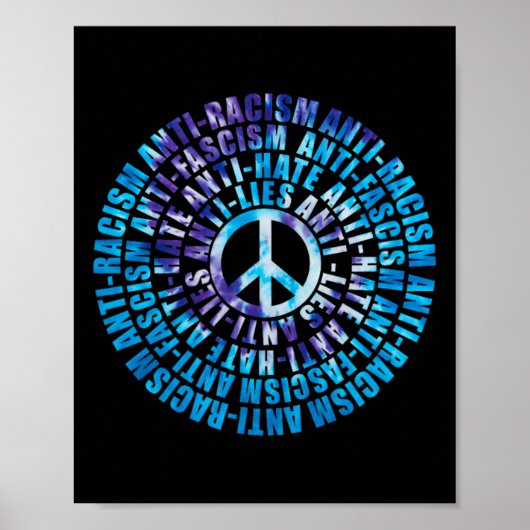 Anti-Rassismus Faschismus Lies Hate Resist Demokra Poster (Vorne)