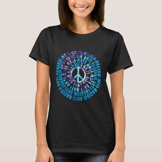 Anti-Rassismus Faschismus Lies Hate Resist Demokra T-Shirt (Vorderseite)