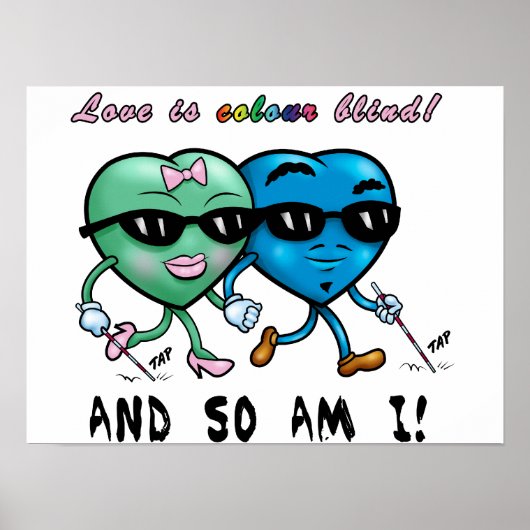 Anti-Rassismus Poster der Herzen in der Liebe (Vorne)