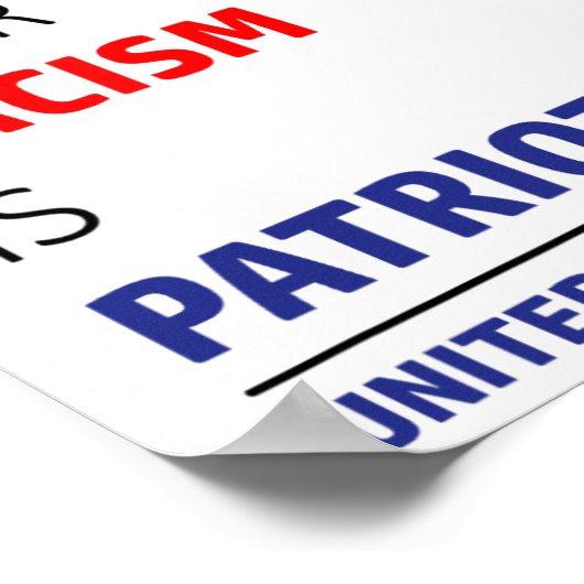 Anti-Rassismus Trump widersetzt sich vereint gegen Poster (Ecke)