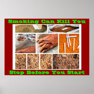 Anti-Raucher-Plakate auf Green Poster