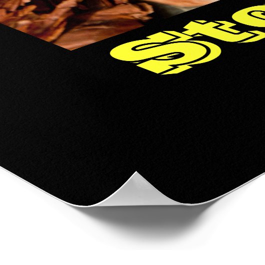 Anti-Raucher-Plakate gelbe Worte Poster (Ecke)