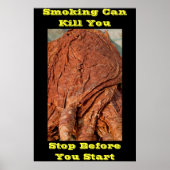 Anti-Raucher-Plakate gelbe Worte Poster (Vorne)