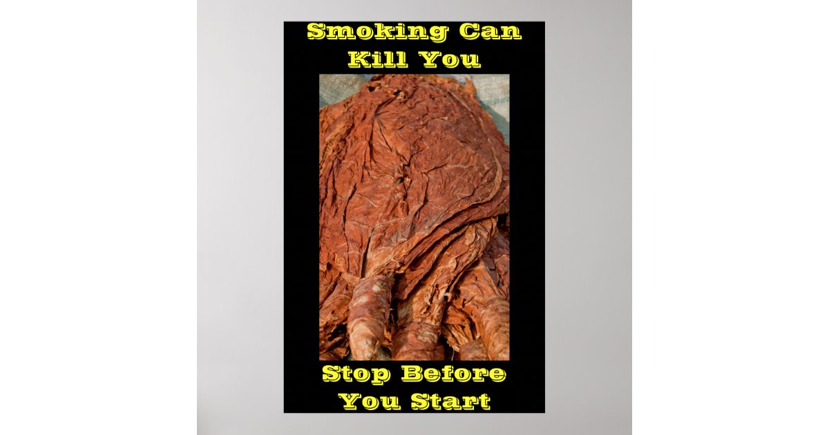AntiRaucherPlakate gelbe Worte Poster Zazzle.de