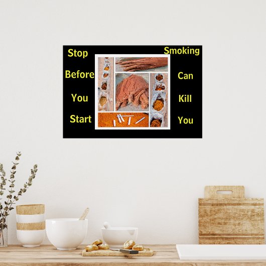 Anti-Raucher-Plakate Poster (Küche)