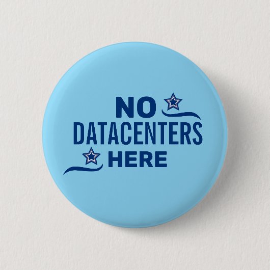 Anti-Rechenzentrum Politisch Button (Vorderseite)