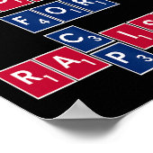 Anti Republican Liberal Equality Vote Blue Progres Poster (Ecke)