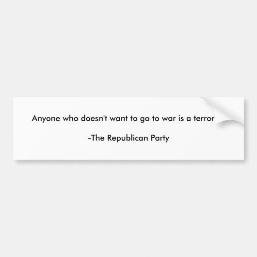 Anti-Republikanischer Autoaufkleber (Vorne)