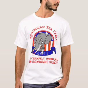 Anti-republikanischer Tea Party Protest T - Shirt