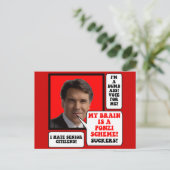 Anti-Rick-Perry Postkarte (Stehend Vorderseite)