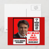 Anti-Rick-Perry Postkarte (Vorne/Hinten)