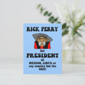 Anti-Rick-Perry Postkarte (Stehend Vorderseite)
