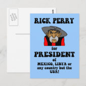 Anti-Rick-Perry Postkarte (Vorne/Hinten)