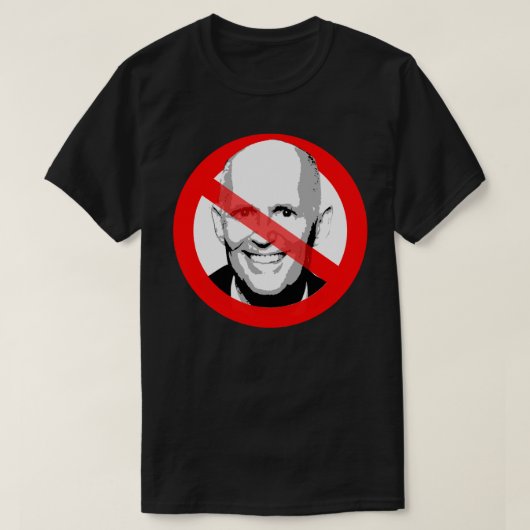 Anti Rick Scott überquerte das Gesicht T-Shirt (Design vorne)