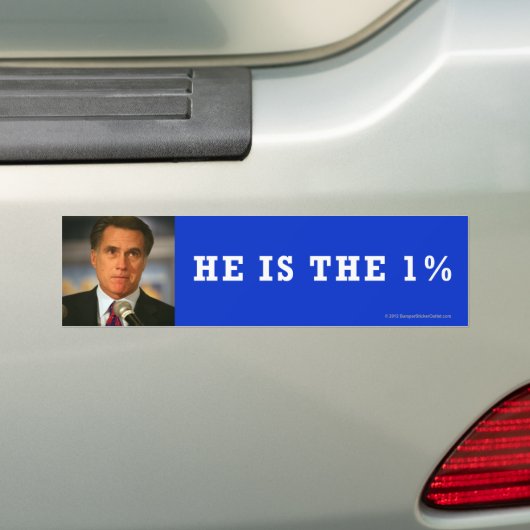 Anti-Romney 1% Autoaufkleber (Auf Auto)