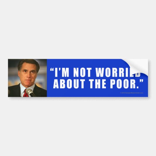 Anti-Romney Aufkleber Armen Autoaufkleber (Vorne)