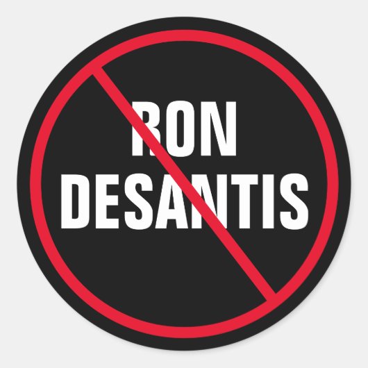 Anti Ron DeSantis Florida Demokrat Runder Aufkleber (Vorderseite)