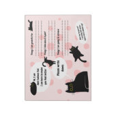 Anti Sadness Black Cat, Mental Health Arbeitsblatt Notizblock (Rotiert)