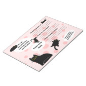 Anti Sadness Black Cat, Mental Health Arbeitsblatt Notizblock (angewinkelt)
