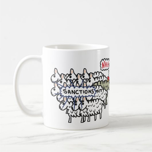 Anti-Sanktionsschaf Kaffeetasse (Links)
