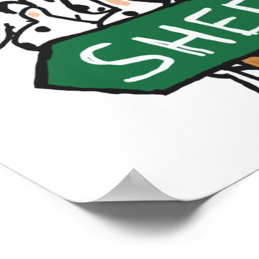 Anti-Schafe Poster (Ecke)