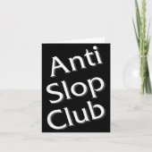 Anti Slop Club Artificial Intelligence Ai Llm Desi Karte (Vorderseite)