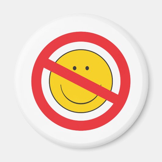 Anti-Smiley-Gesicht Magnet (Vorne)