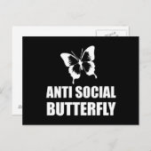 Anti Social Butterfly Funny Introvertierte Postkarte (Vorne/Hinten)