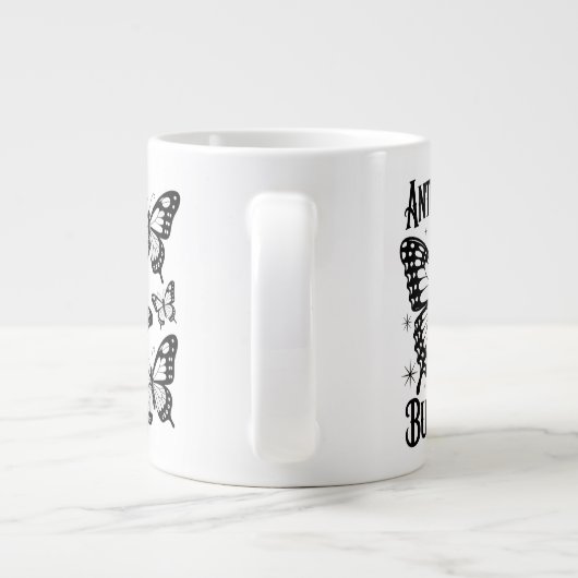 Anti-Social Butterfly Introvert Cup Spezialität Ta Jumbo-Tasse (Rückseite)