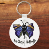 "Anti-Social Butterfly"-Schlüsselanhänger Schlüsselanhänger (Vorderseite)