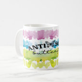 Anti Social Butterfly Wasserfarbe Keramik Tasse (Vorderseite Links)