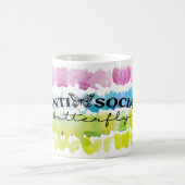 Anti Social Butterfly Wasserfarbe Keramik Tasse (Mittel)
