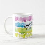Anti Social Butterfly Wasserfarbe Keramik Tasse (Links)