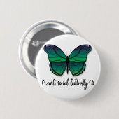 Anti-Social Green Butterfly Button (Vorne & Hinten)