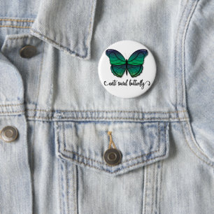 Anti-Social Green Butterfly Button
