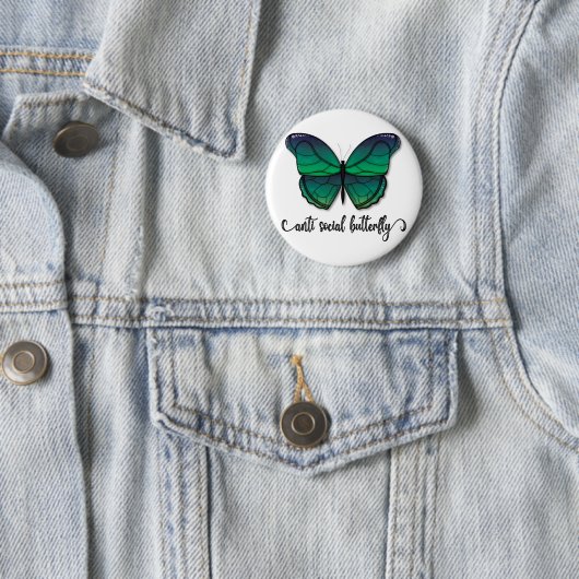 Anti-Social Green Butterfly Button (Beispiel)