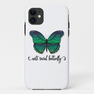 Anti-Social Green Butterfly Case-Mate iPhone Hülle
