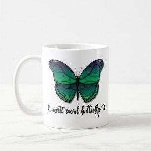 Anti-Social Green Butterfly Kaffeetasse