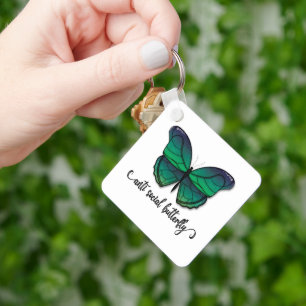 Anti-Social Green Butterfly Schlüsselanhänger
