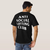 Anti Social Lifting Club (Front + Back Print) T-Shirt (Schwarz voll)