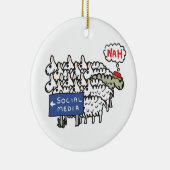 Anti-Social-Media Keramik Ornament (Rechts)