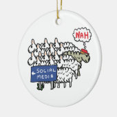 Anti-Social-Media Keramik Ornament (Links)