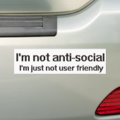 Anti-Social Techie Geek Autoaufkleber (Auf Auto)
